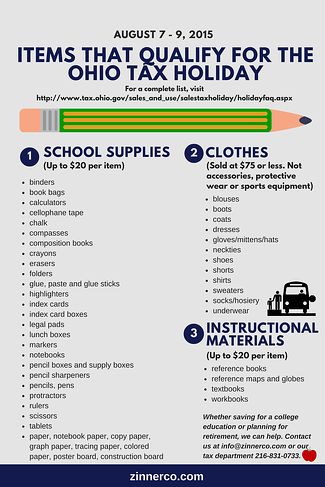 Sales tax holiday graphic
