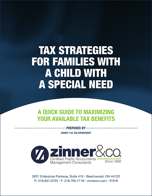 Zinner Company Tax Strategies Families with Special Needs Chil