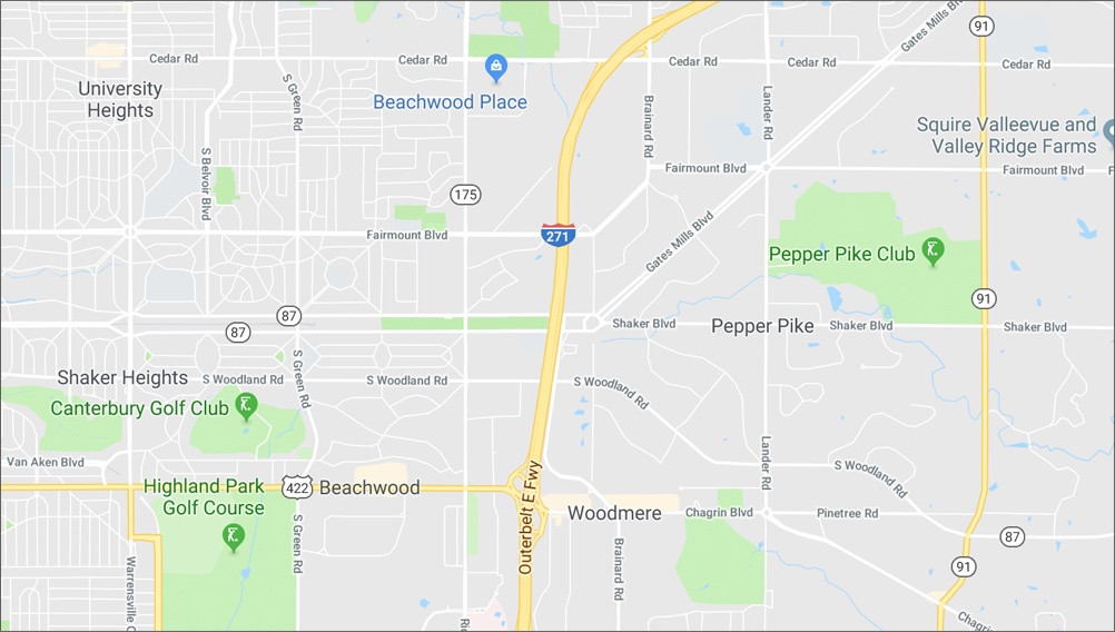 Image of map showing Zinner location and other attractions around location Image of map showing Zinner location and other attractions around location